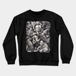 Job and His Friends by Oliver Grimley Crewneck Sweatshirt